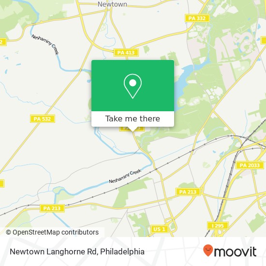 Newtown Langhorne Rd map