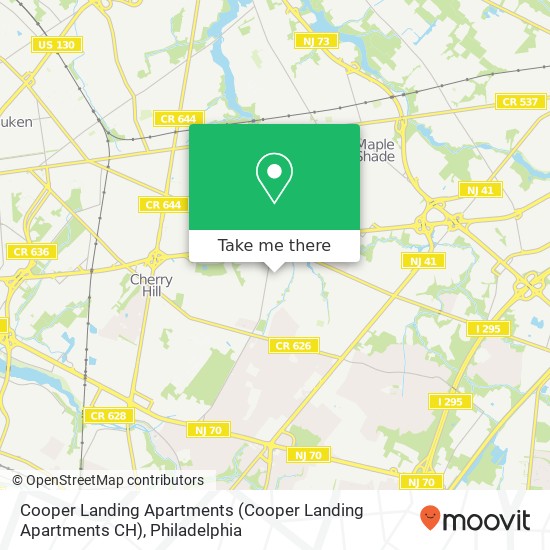 Mapa de Cooper Landing Apartments