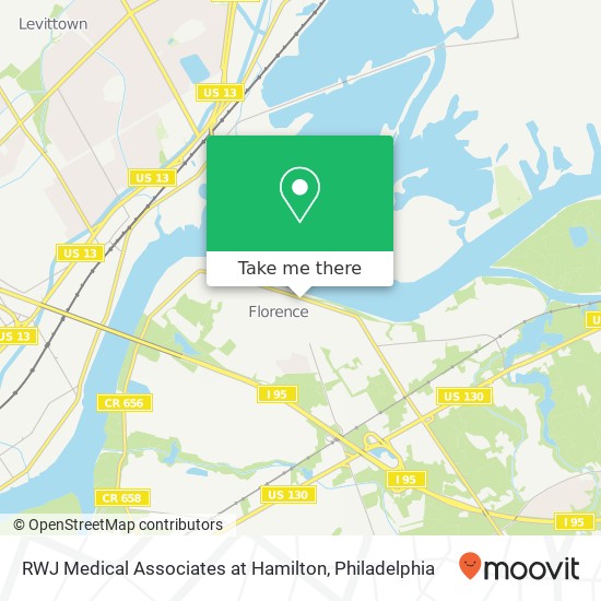 Mapa de RWJ Medical Associates at Hamilton