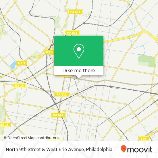 Mapa de North 9th Street & West Erie Avenue