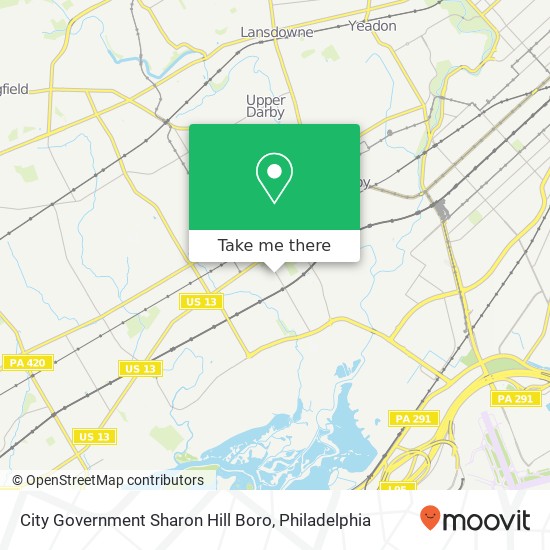 City Government Sharon Hill Boro map