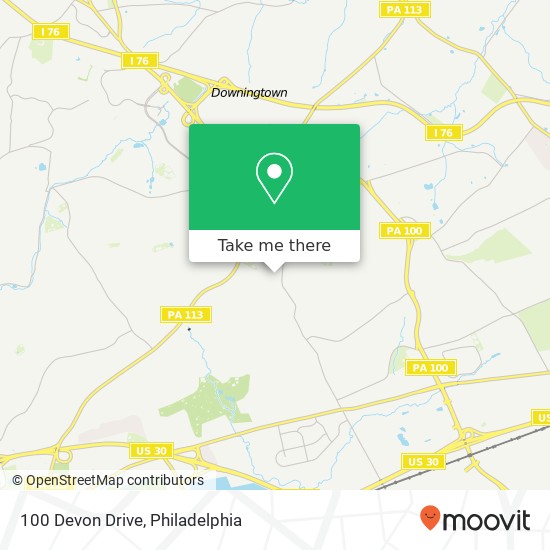 100 Devon Drive map