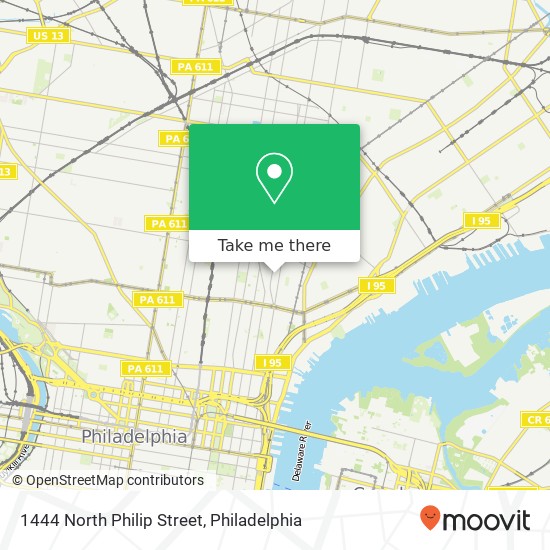 Mapa de 1444 North Philip Street