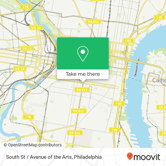 Mapa de South St / Avenue of the Arts