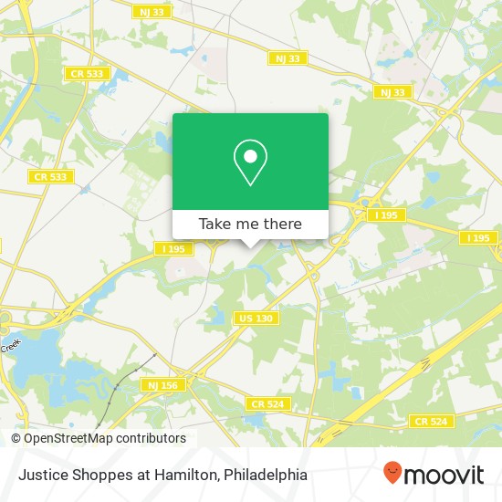 Justice Shoppes at Hamilton map