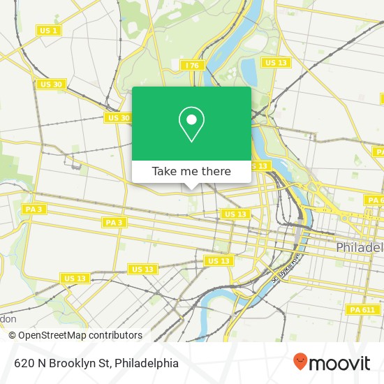 Mapa de 620 N Brooklyn St