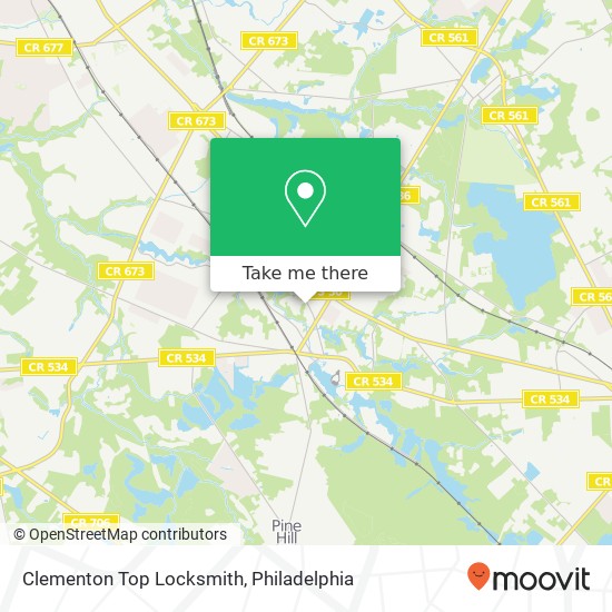 Mapa de Clementon Top Locksmith