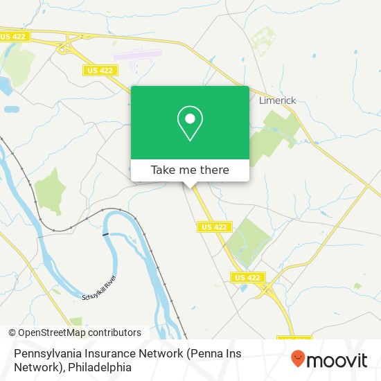 Mapa de Pennsylvania Insurance Network (Penna Ins Network)
