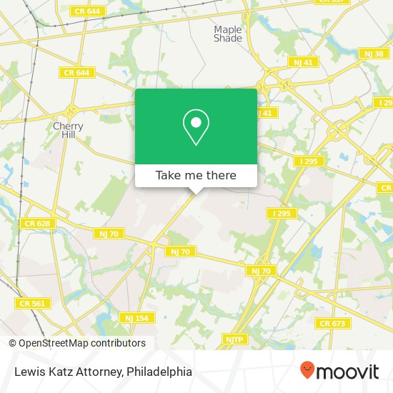 Lewis Katz Attorney map