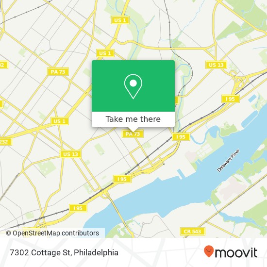 7302 Cottage St map