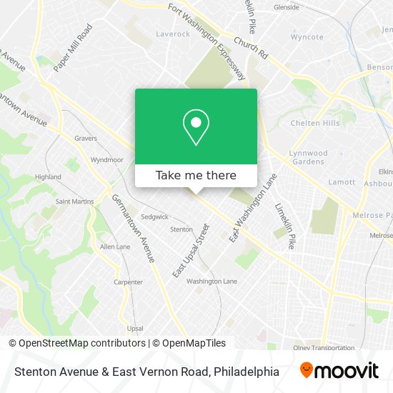 Stenton Avenue & East Vernon Road map