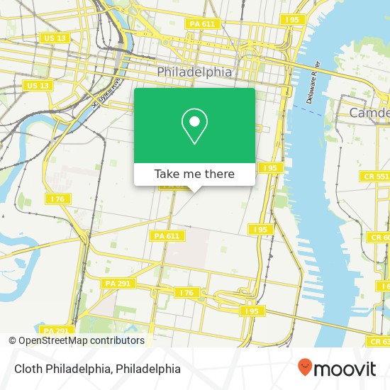 Cloth Philadelphia map