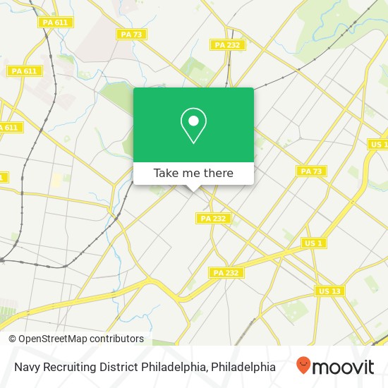 Navy Recruiting District Philadelphia map