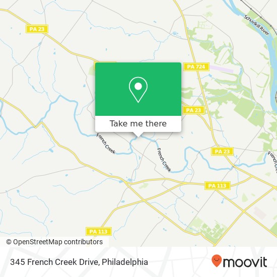 345 French Creek Drive map