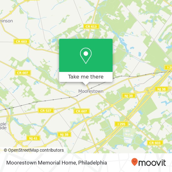 Moorestown Memorial Home map