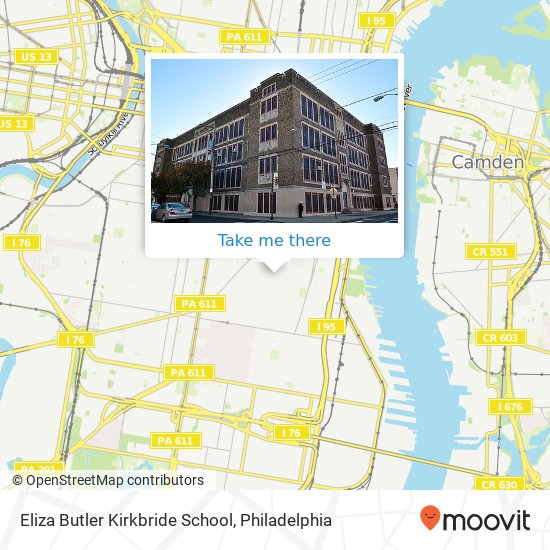 Eliza Butler Kirkbride School map