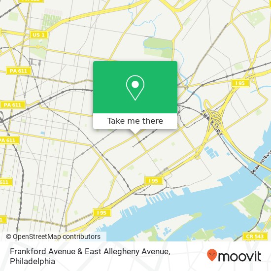Mapa de Frankford Avenue & East Allegheny Avenue