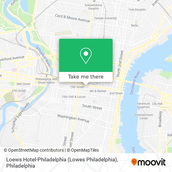 Loews Hotel-Philadelphia (Lowes Philadelphia) map