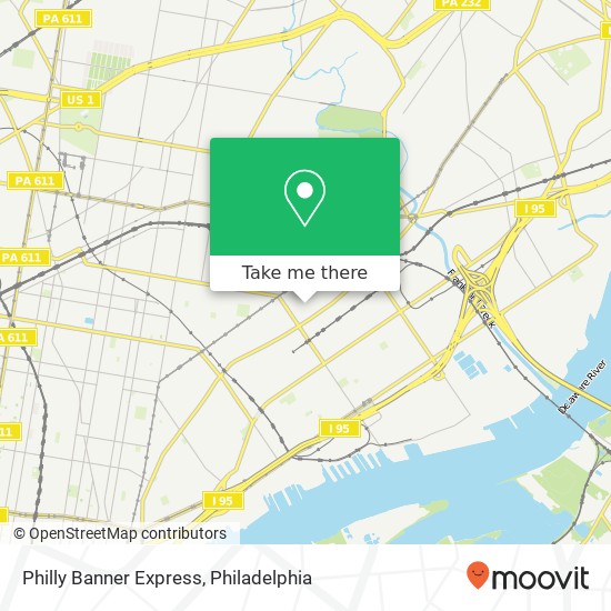 Philly Banner Express map