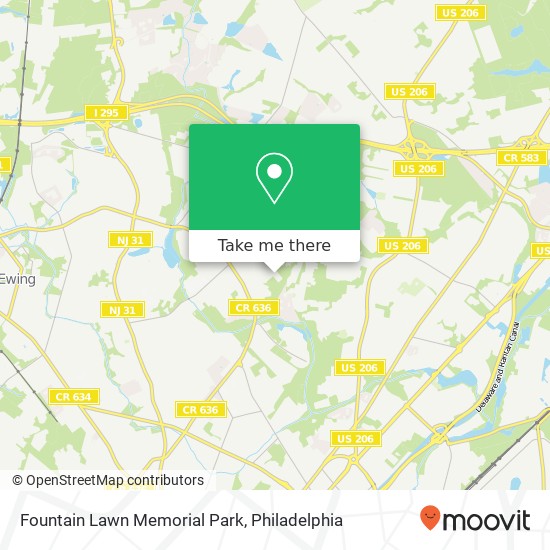 Fountain Lawn Memorial Park map