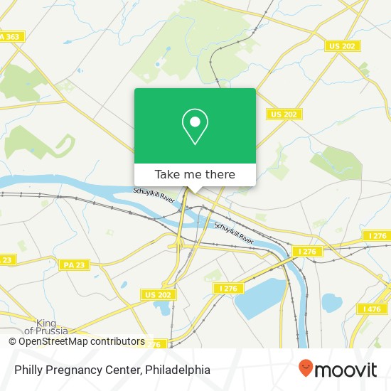Philly Pregnancy Center map