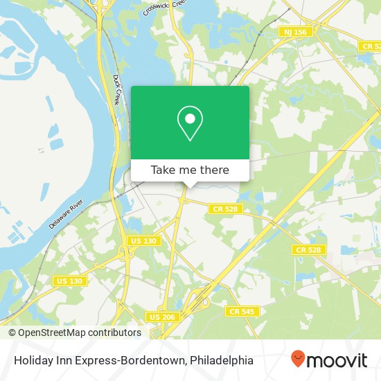 Holiday Inn Express-Bordentown map