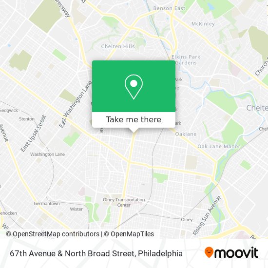 67th Avenue & North Broad Street map