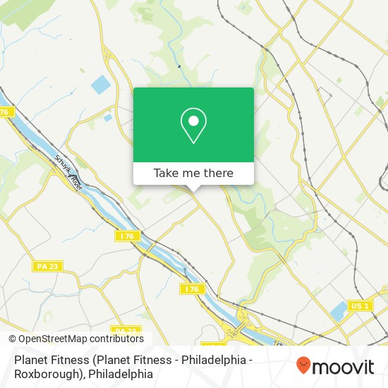 Mapa de Planet Fitness (Planet Fitness - Philadelphia - Roxborough)