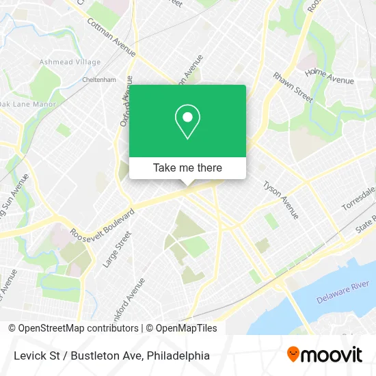 Levick St / Bustleton Ave map