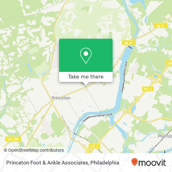 Princeton Foot & Ankle Associates map