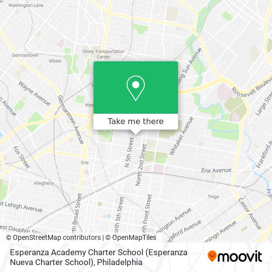 Mapa de Esperanza Academy Charter School
