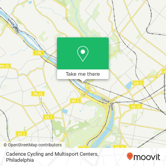 Cadence Cycling and Multisport Centers map