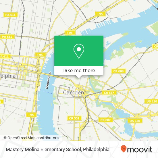 Mastery Molina Elementary School map