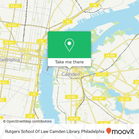 Mapa de Rutgers School Of Law Camden Library