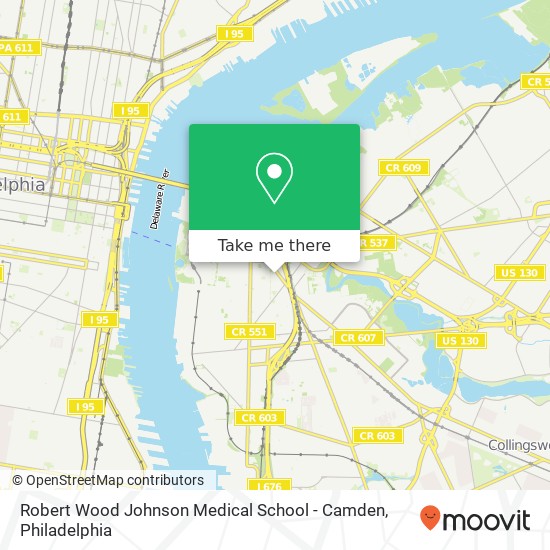 Mapa de Robert Wood Johnson Medical School - Camden