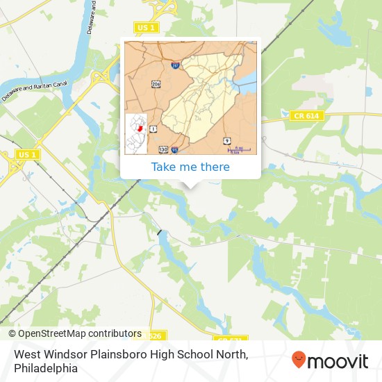 West Windsor Plainsboro High School North map