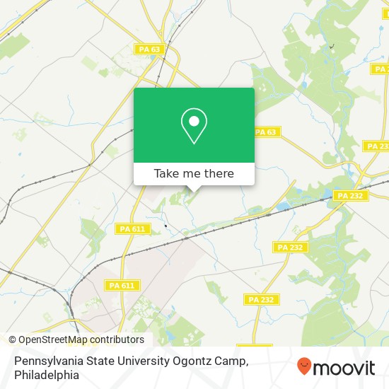 Mapa de Pennsylvania State University Ogontz Camp