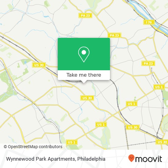 Mapa de Wynnewood Park Apartments