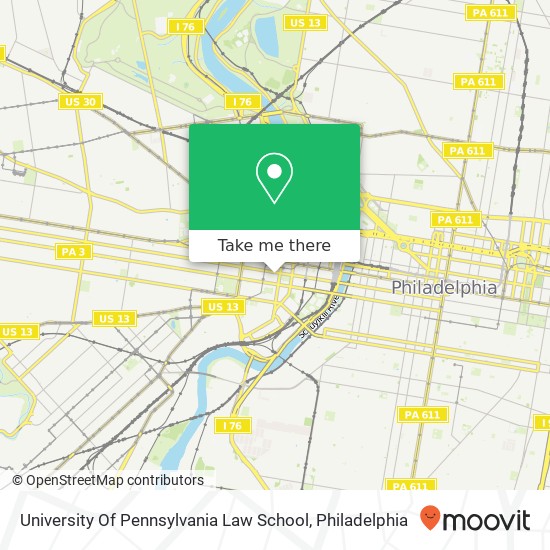Mapa de University Of Pennsylvania Law School