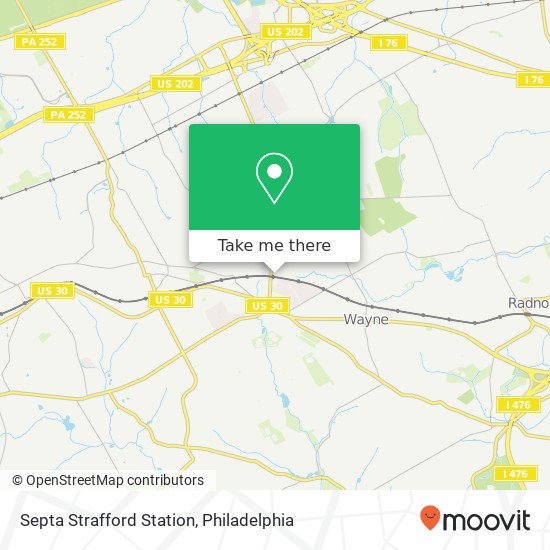 Septa Strafford Station map