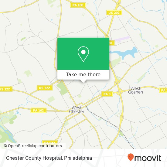 Chester County Hospital map