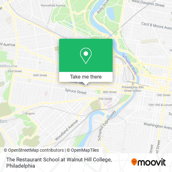 The Restaurant School at Walnut Hill College map