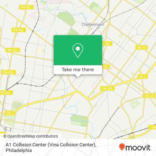 Mapa de A1 Collision Center (Vina Collision Center)