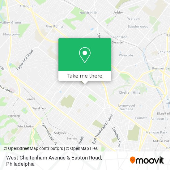 West Cheltenham Avenue & Easton Road map
