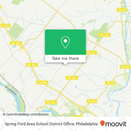 Mapa de Spring Ford Area School District Office