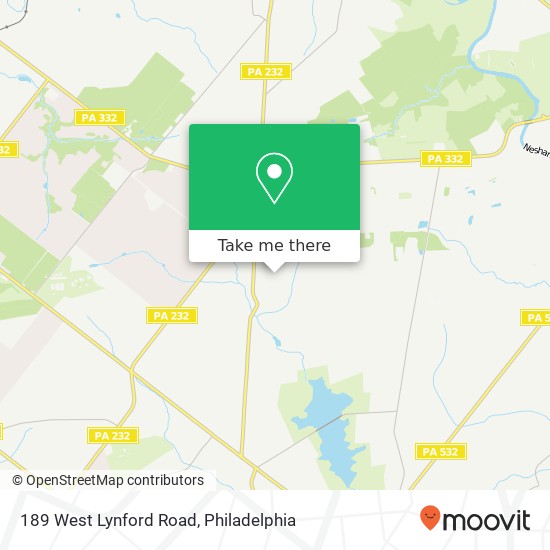189 West Lynford Road map
