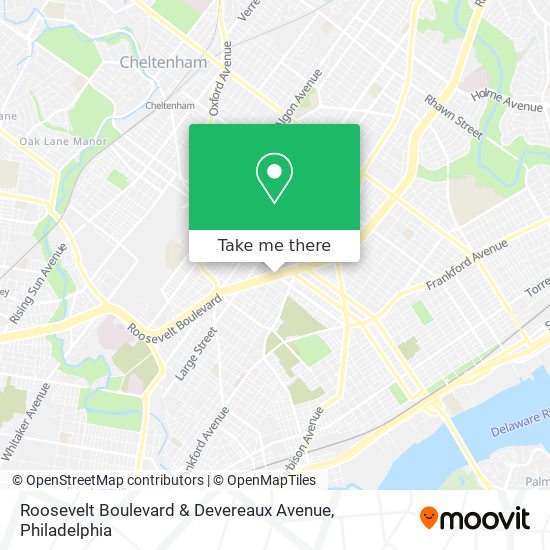 Roosevelt Boulevard & Devereaux Avenue map