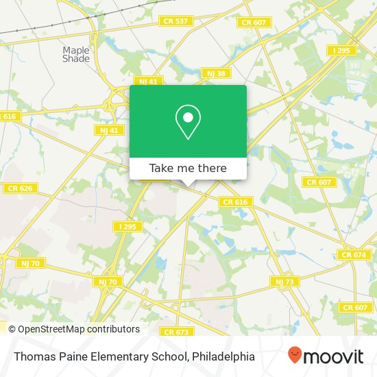 Thomas Paine Elementary School map