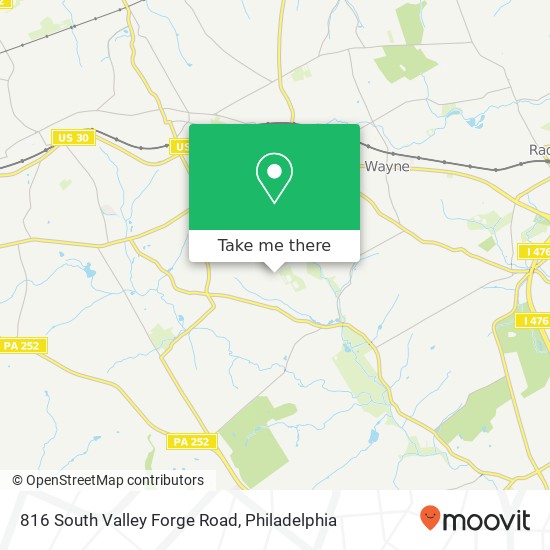 Mapa de 816 South Valley Forge Road