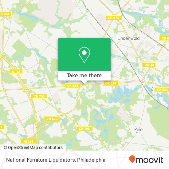 National Furniture Liquidators map